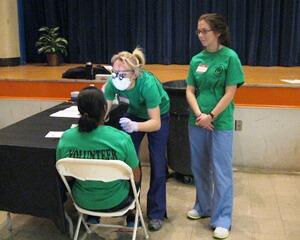VCU School of Dentistry students provided free dental services at the Community Health Fair.