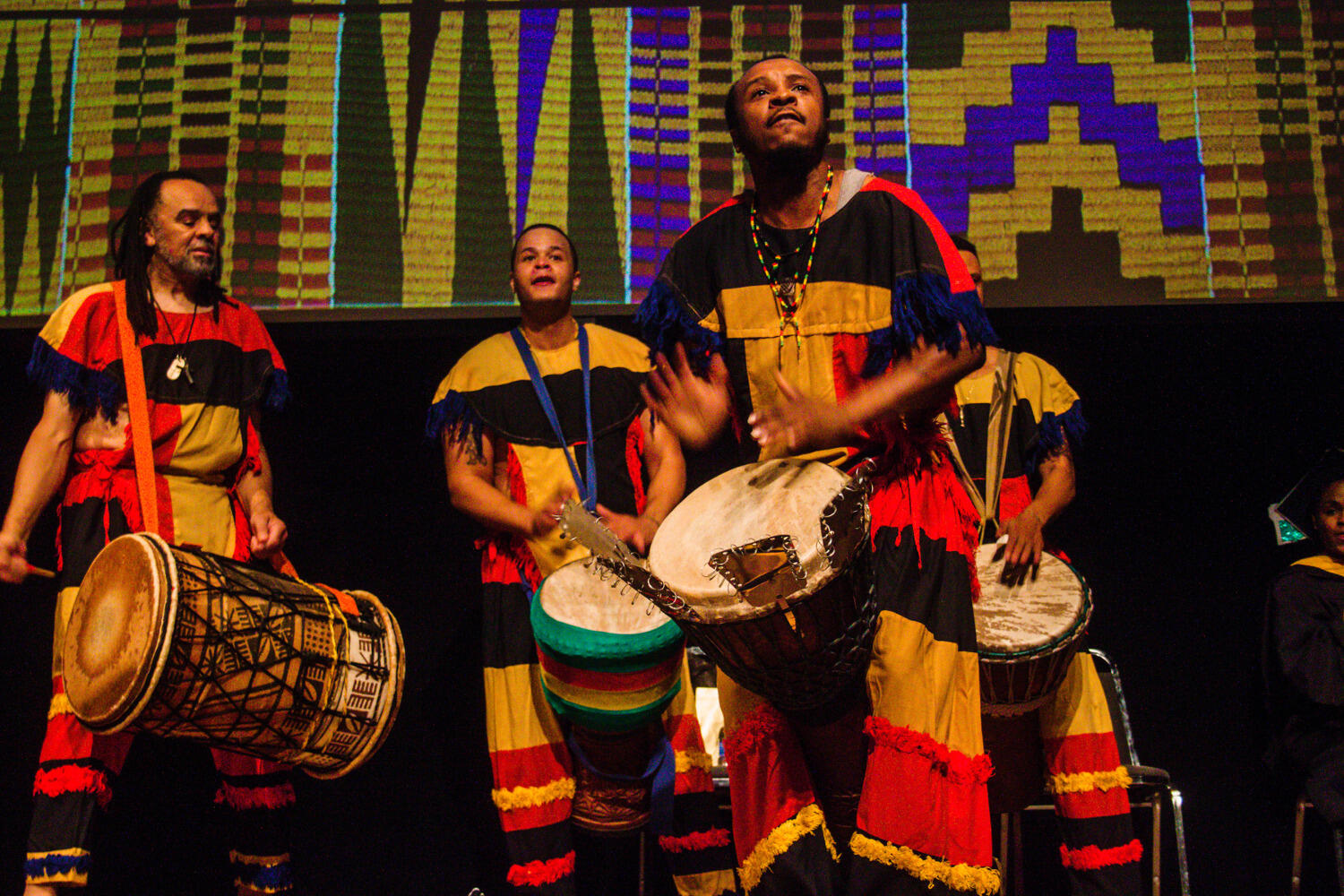 A drum performance by the Elegba Folklore Society. Photo by Nick Vega.
