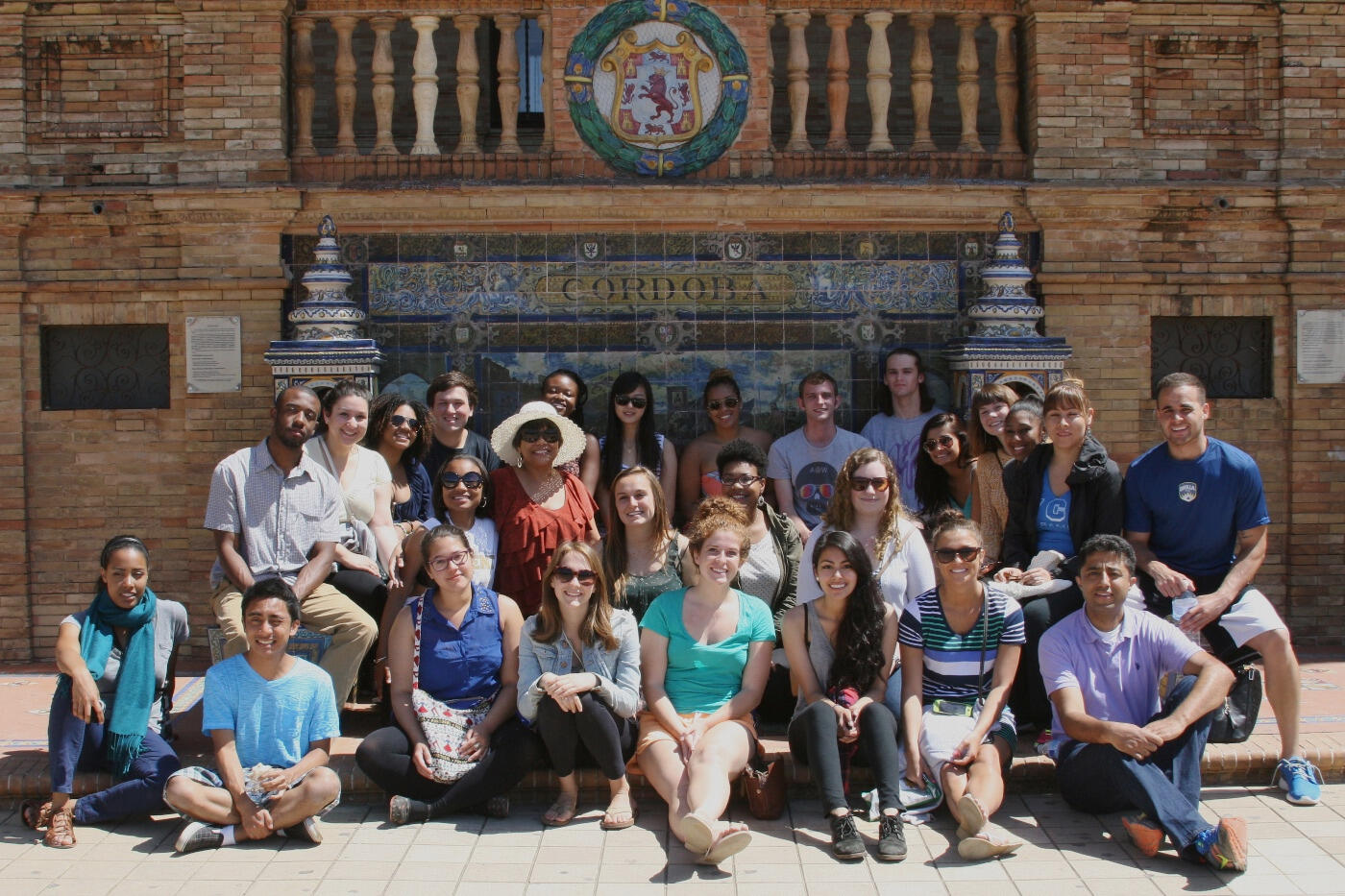 Anita Nadal (pictured in hat) with VCU students in Cordoba, Spain