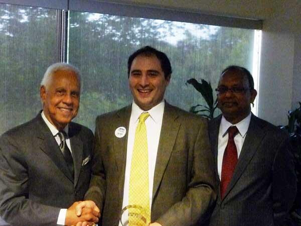 Matthew Ucci was the grand prize winner. He received a trophy and a $500 cash prize presented by former Gov.  L. Douglas Wilder and Niraj Verma, Ph.D., director of the L. Douglas Wilder School of Government and Public Affairs.