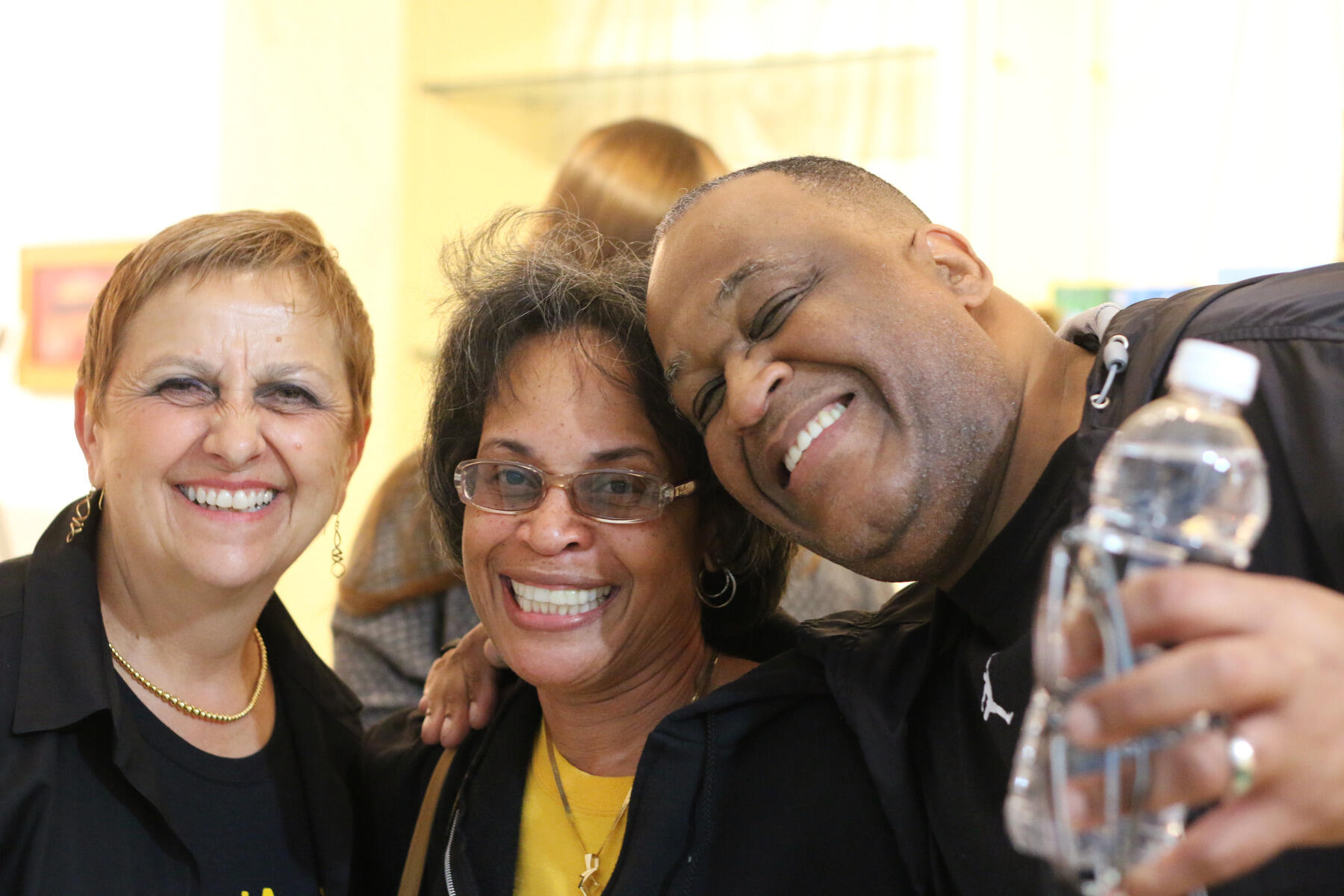 (from left to right) Cathy Saunders, Linda Brown-Burton and Lance Burton celebrate the VCU Department of Gerontology’s 40th anniversary. “I continue to be interested in getting people involved in the gerontology program at VCU,” said Saunders, who graduated in 1982 and now chairs the department’s advisory board.