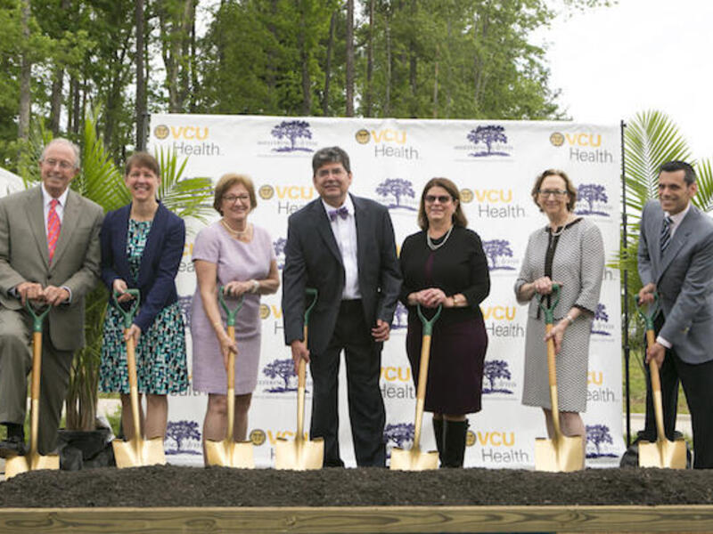 Leaders from VCU and Sheltering Arms break ground on their new rehabilitation institute in Goochland County.