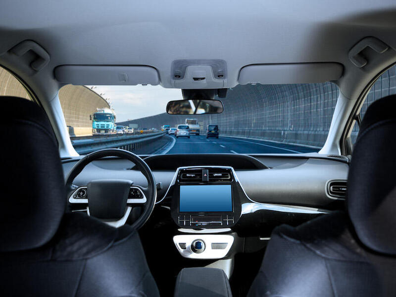 Dashboard of a driverless car
