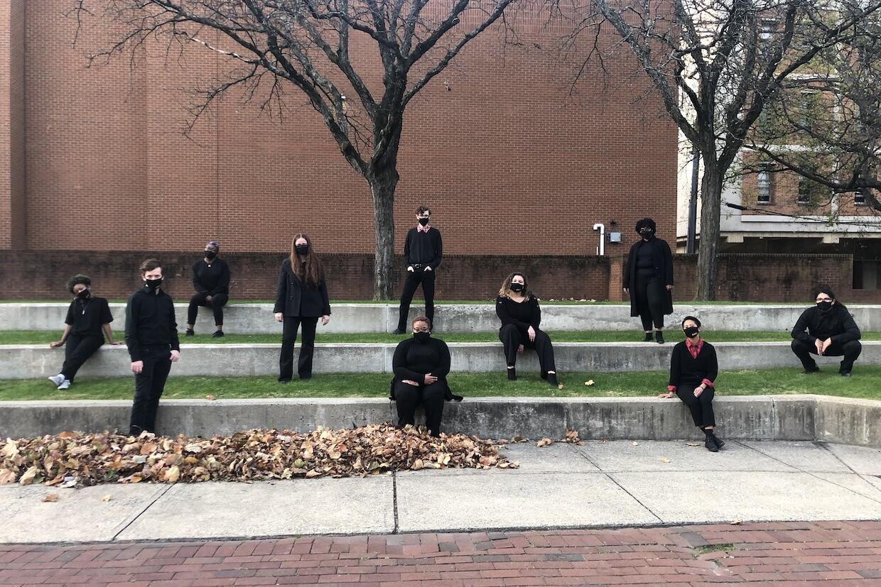 The Vocal Chamber Ensemble on campus. (Courtesy Vocal Chamber Ensemble)
