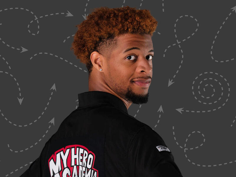 A man looking over his shoulder 