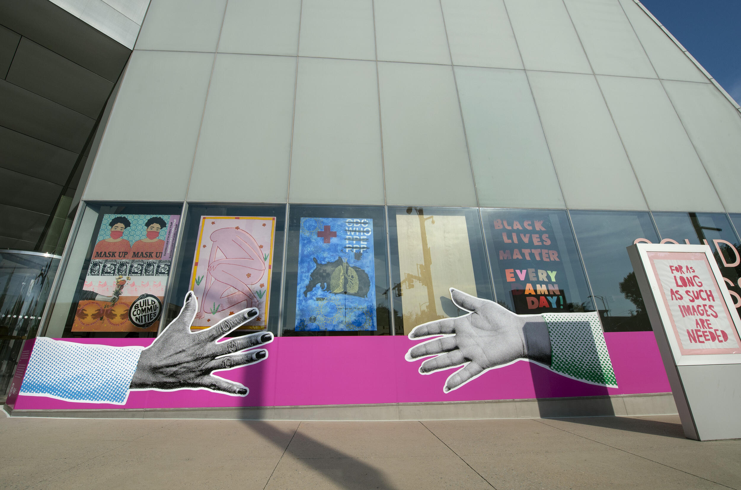 Outside the ICA, images provide ‘a reminder of hope during difficult ...