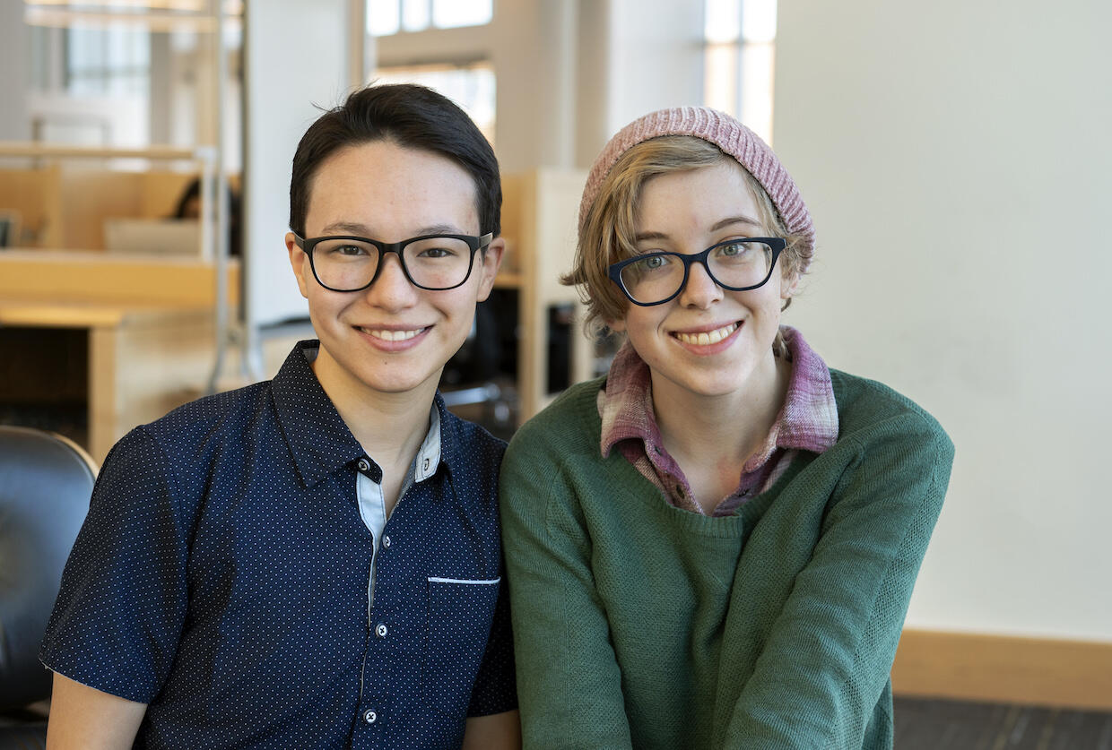 Thea Cheuk, left, and Liz McCown, right.