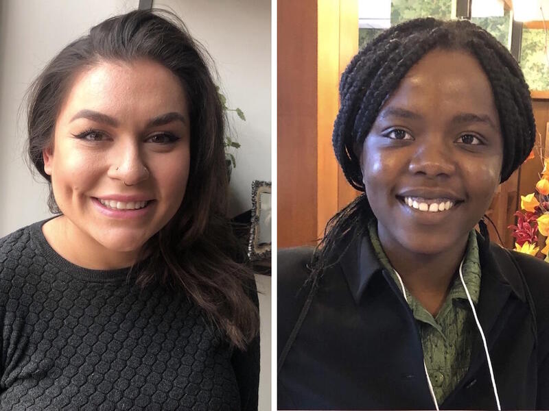 From left to right: Portraits of Madison Bates and Nana AfiaTwumasi-Ankrah.