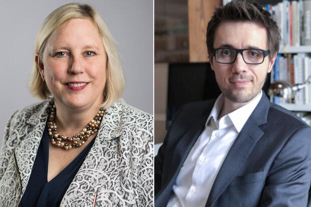 Susan Parish, Ph.D., left, and Amir Berbec, Ph.D.