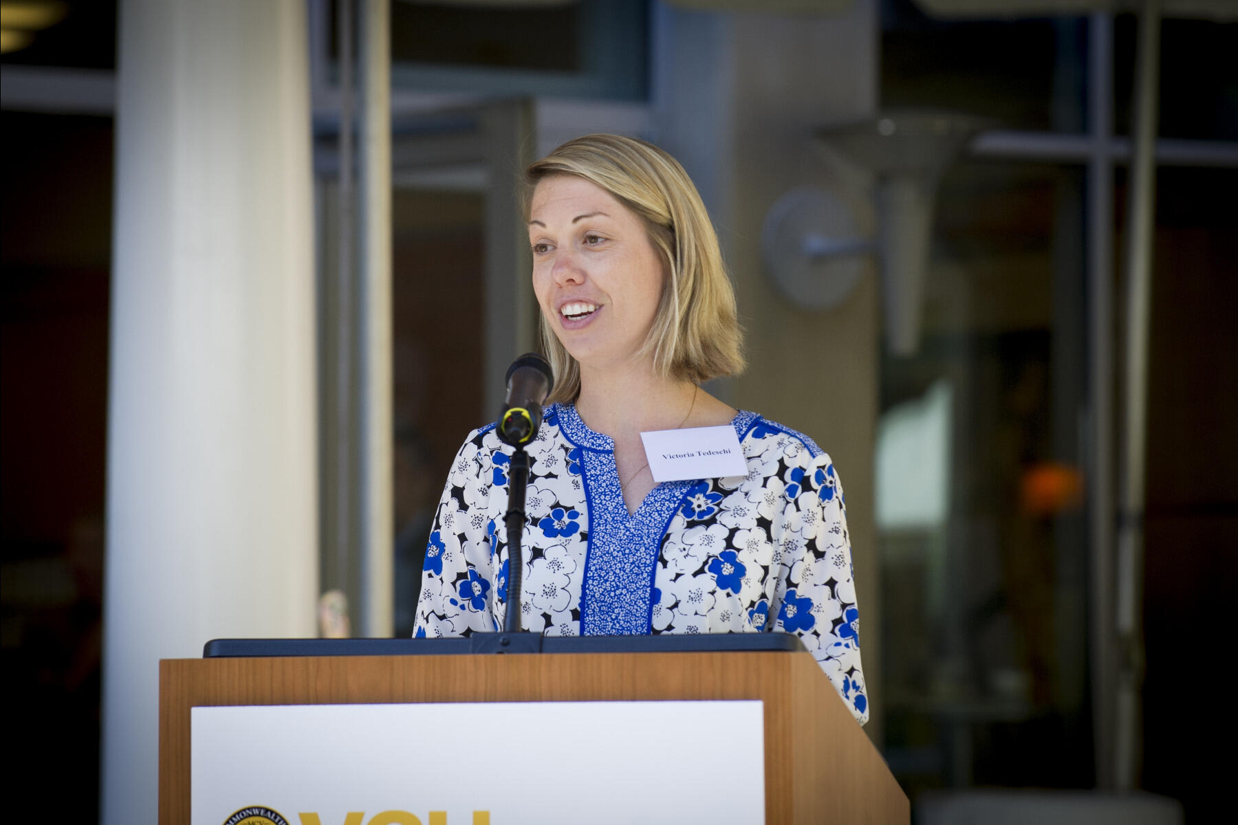 Victoria “Vicki” Tedeschi speaks.