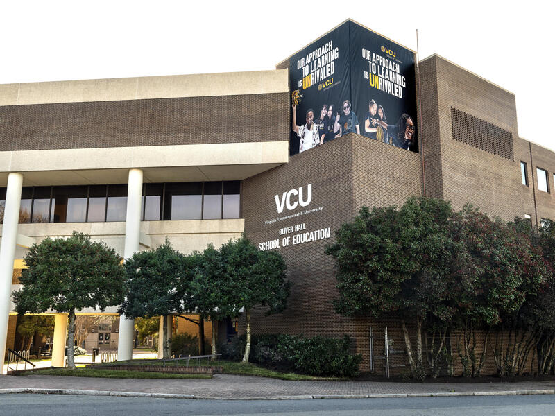 Exterior photo of Oliver Hall on VCU campus.