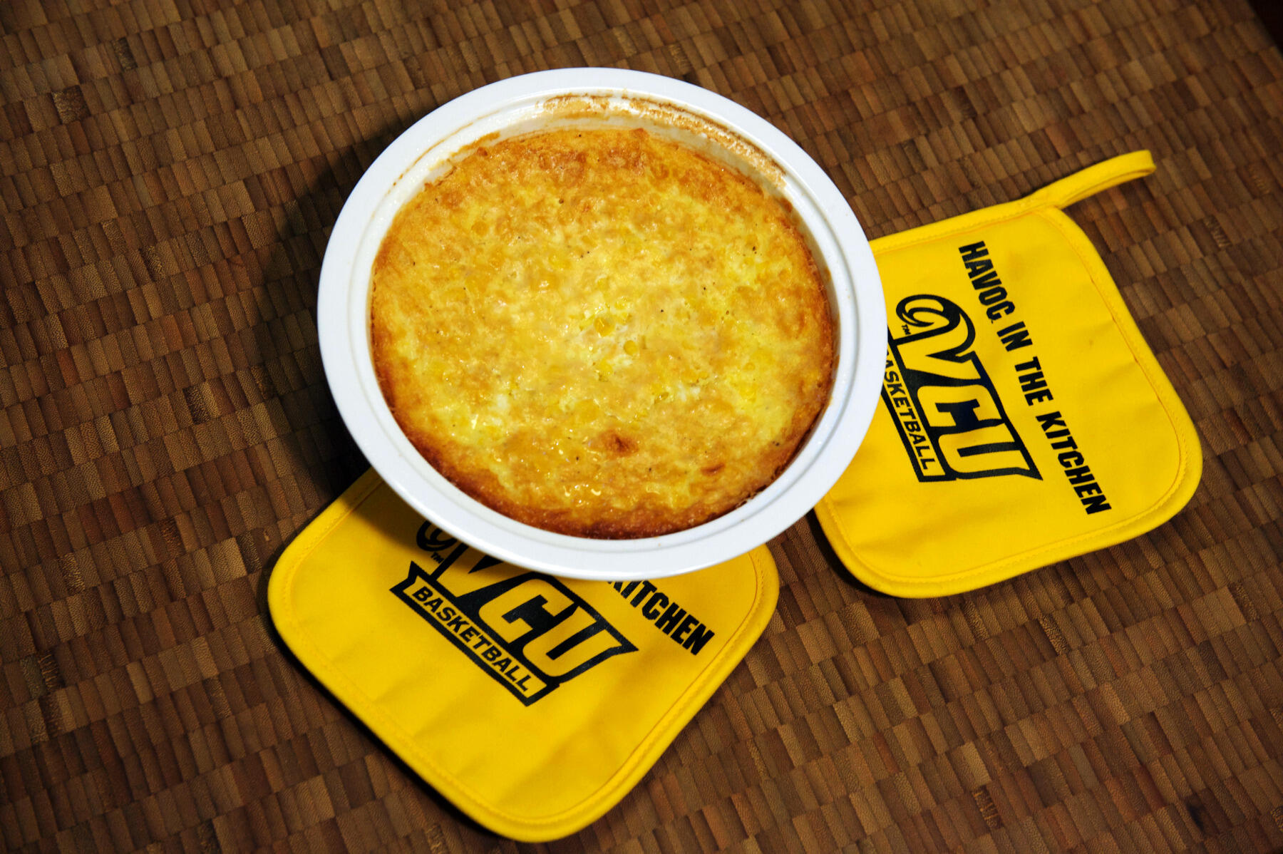 Black and gold corn pudding