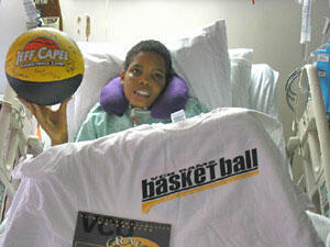 Maurice Ealy got an autographed team ball, a shirt, team bulletin and a future invitation to see the Rams play in person.