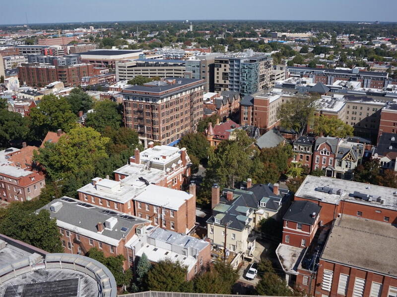 Overhead photo of Richmond, Virginia.