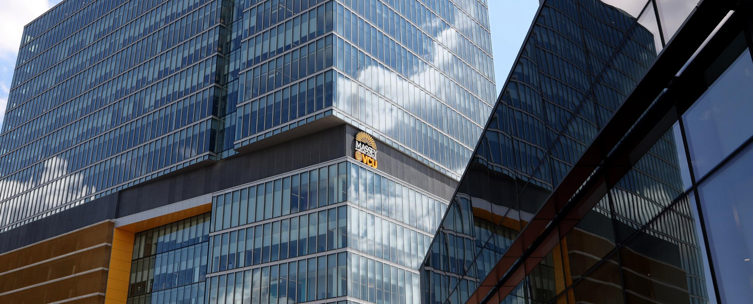 The outside of the Massey Cancer Center's building 