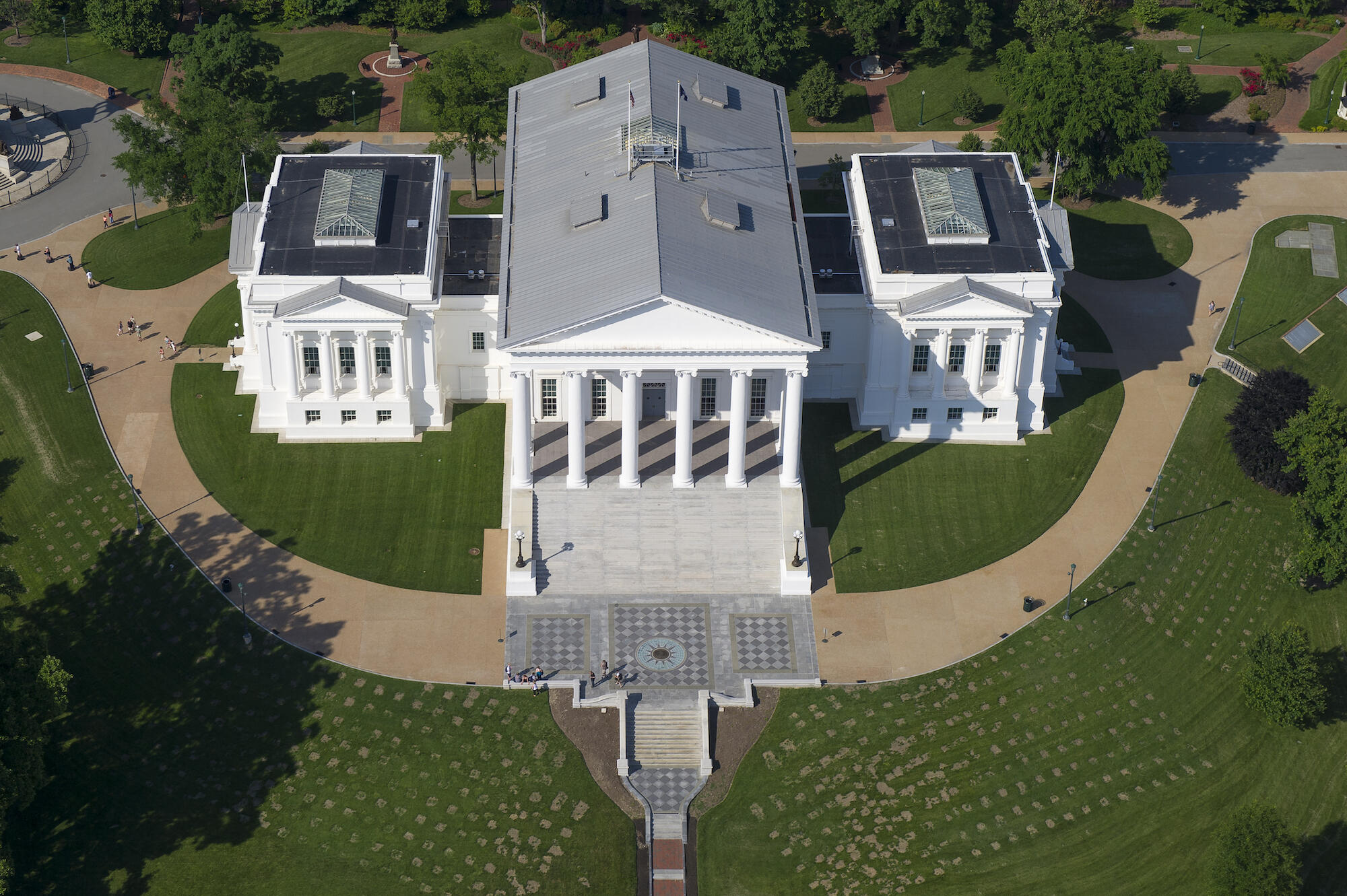 Outside the State Capitol in Richmond Virginia