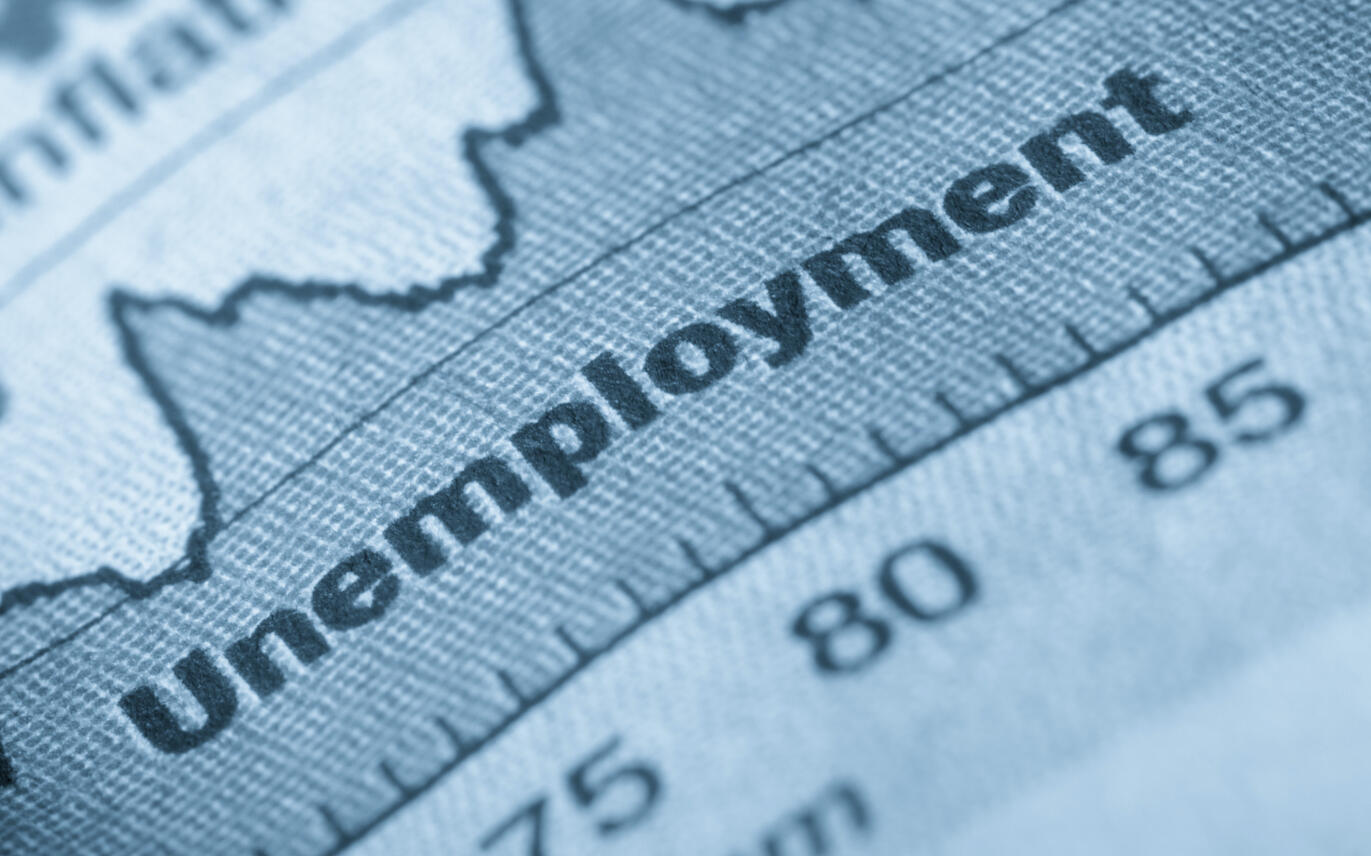 illustrative stock chart showing unemployment levels