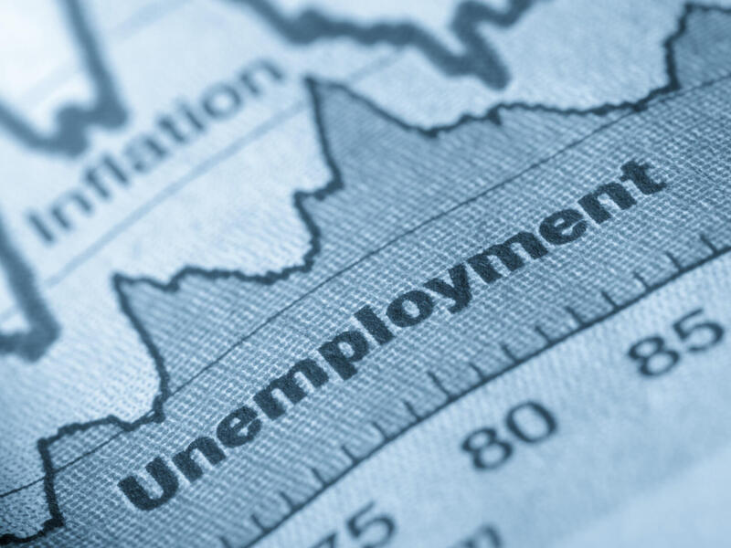 illustrative stock chart showing unemployment levels