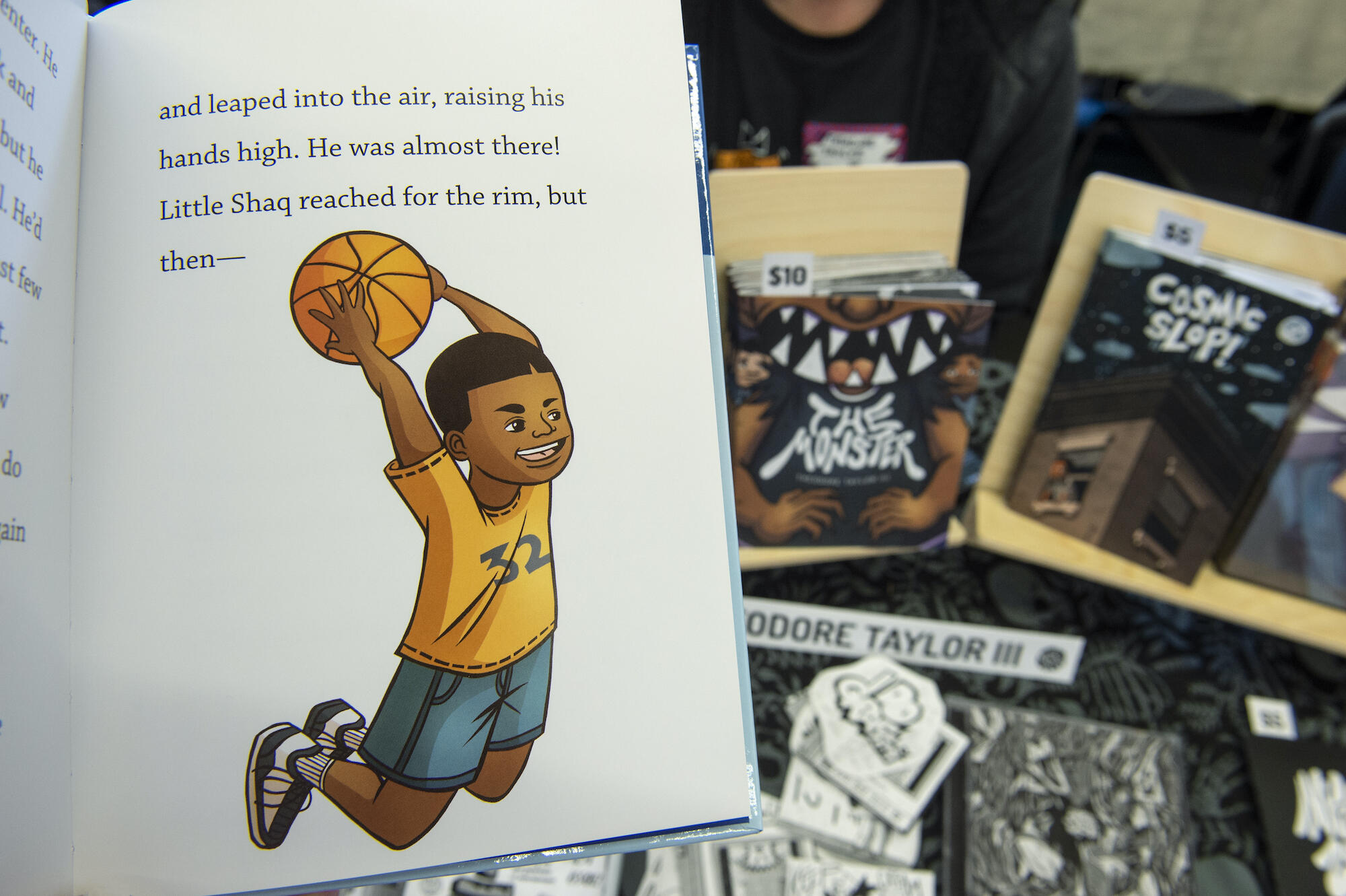 Illustration of a young Shaquille O'Neal