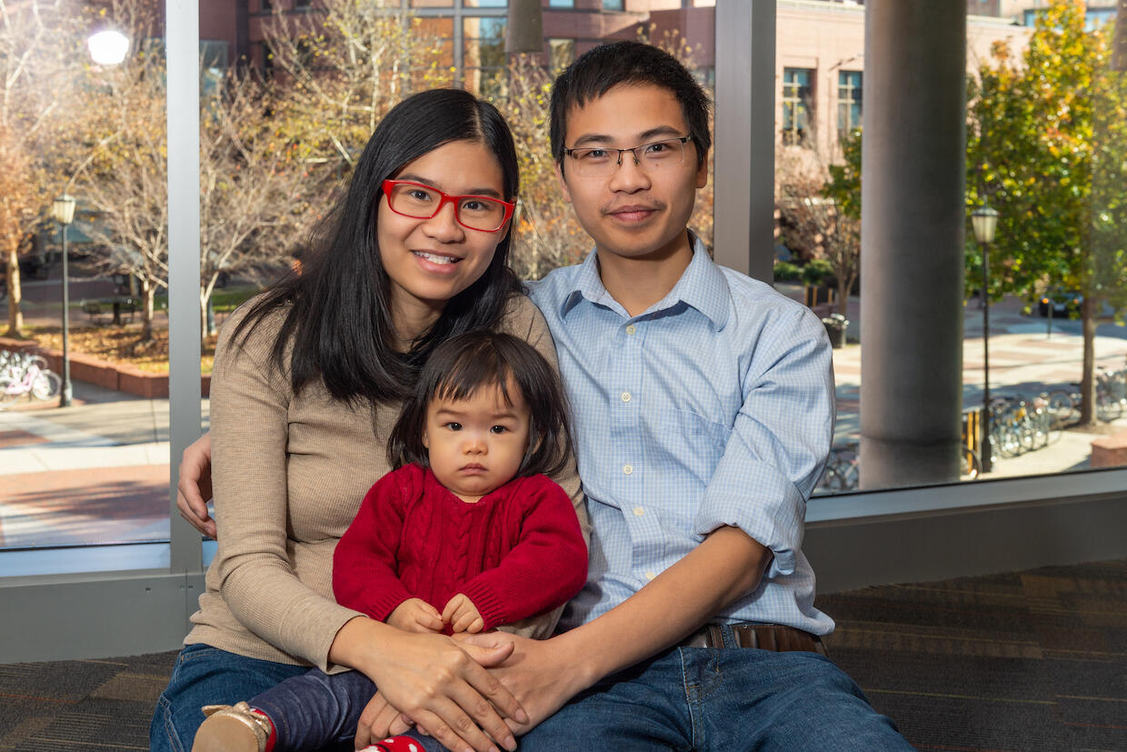 Tuyet Duong and Hung Nguyen, and baby Adalyn.