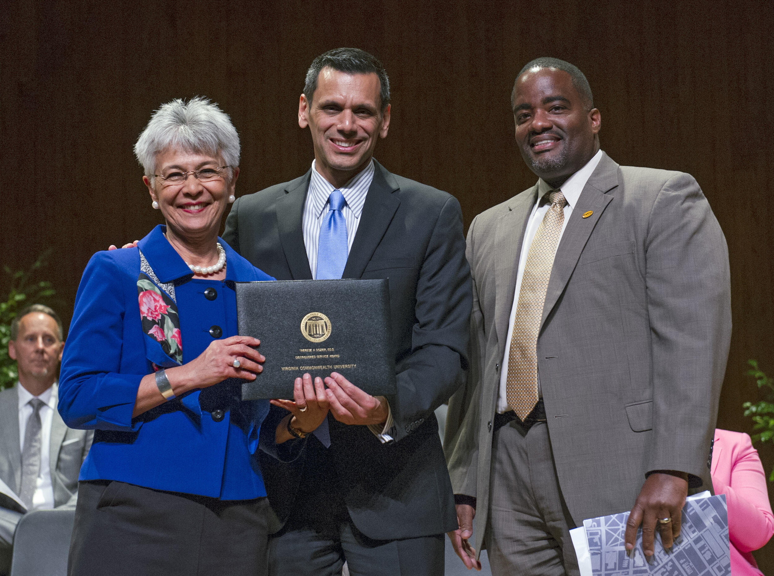 Therese A. Dozier, an associate professor in the School of Education and director of the Richmond Teacher Residency Program, received the Distinguished Service Award on Wednesday.