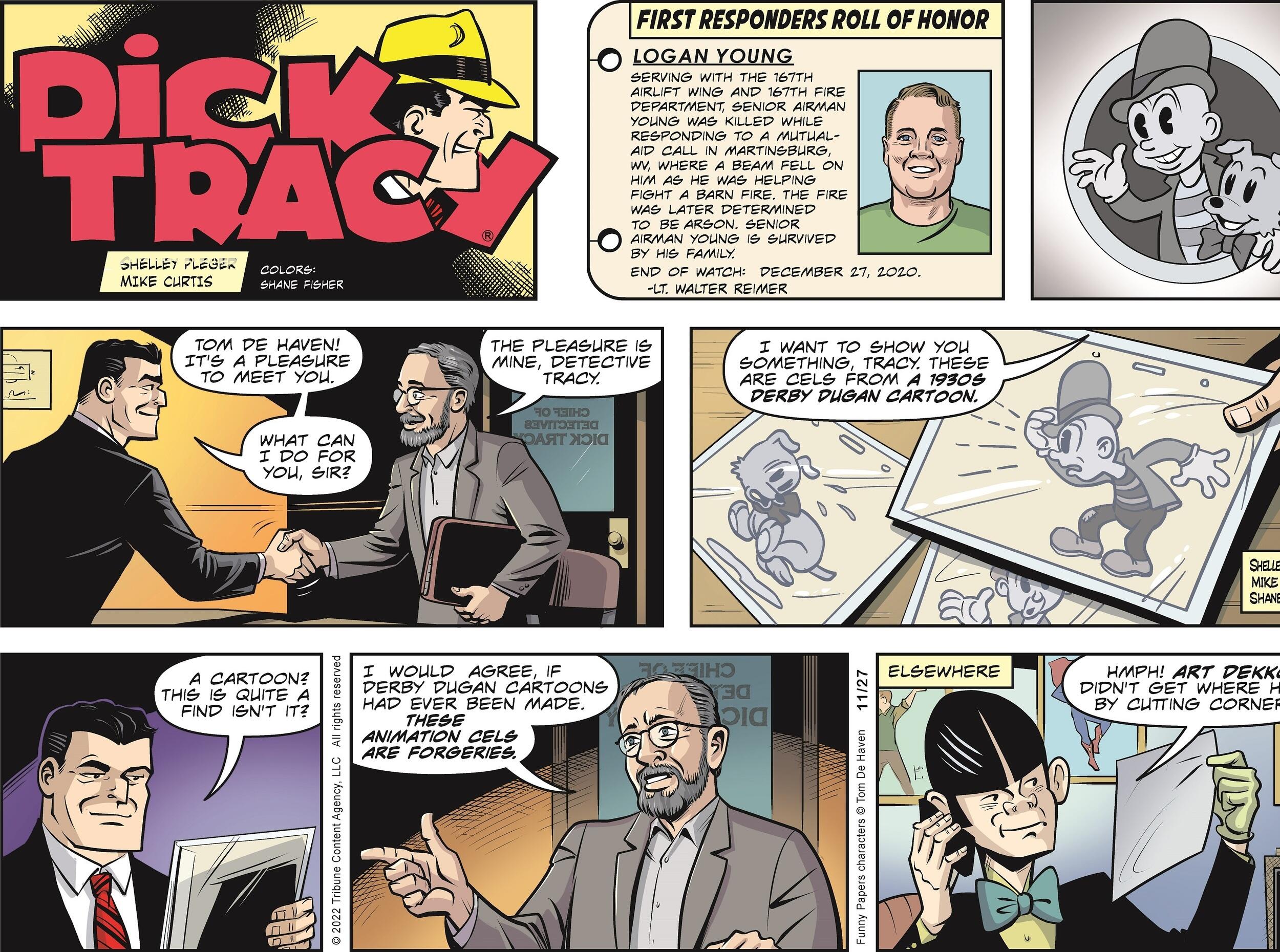 A Dick Tracy comic strip 