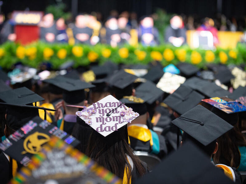 photo of students at college graduation