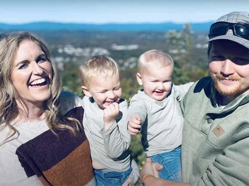 Corrine and Hayden Townsend with their two sons