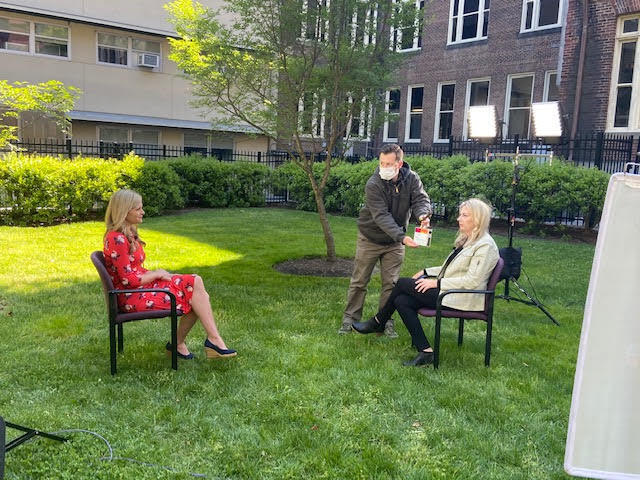 NBC News correspondent Catie Beck interviews Theresa Erichsen.
