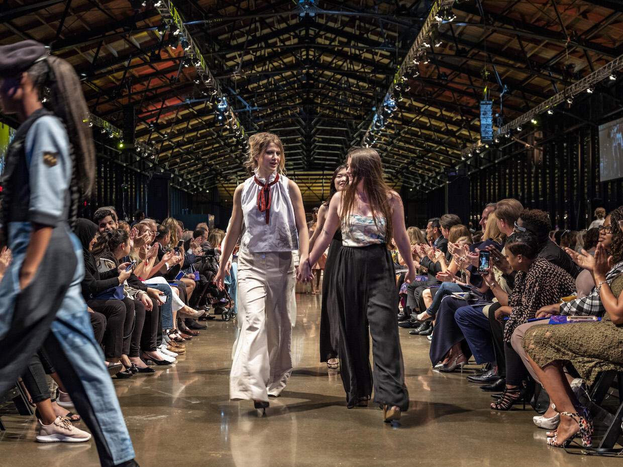 Kathy Schraf, right, created her collection out of thrift store finds. 