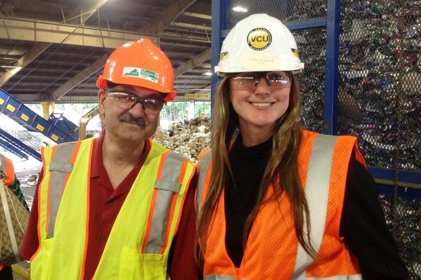 Jordan Starbuck, on right, with former Director of Sustainability, Jacek Ghosh