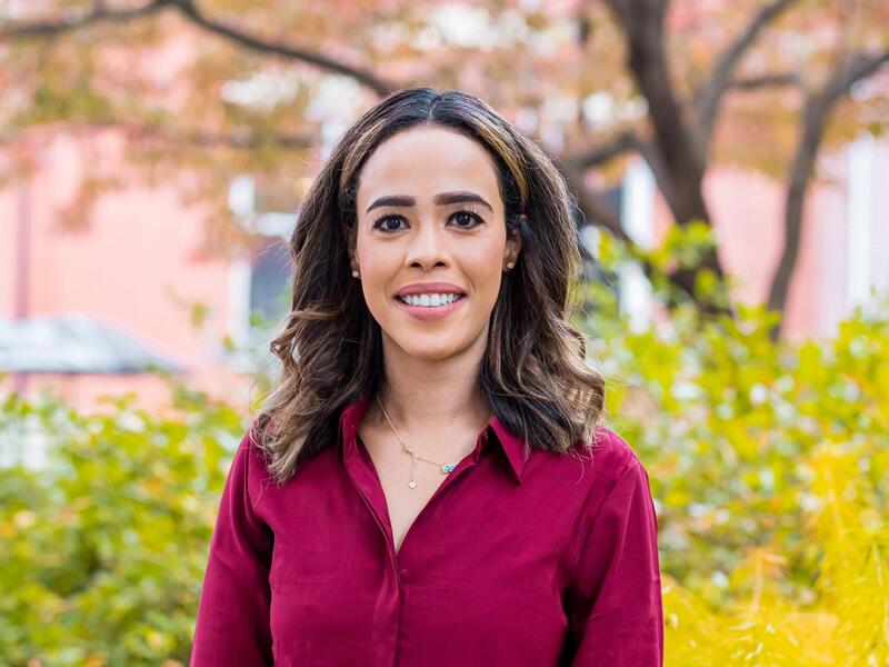 Outdoor portrait image of Muna Saleh