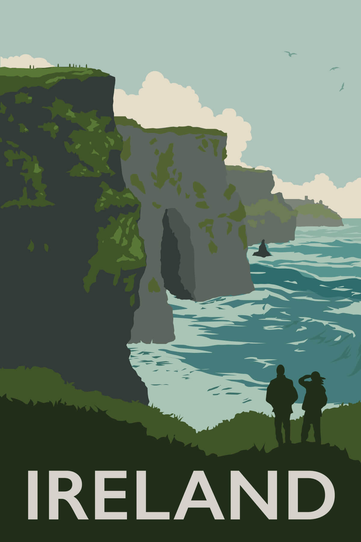 Travel poster showing Ireland.