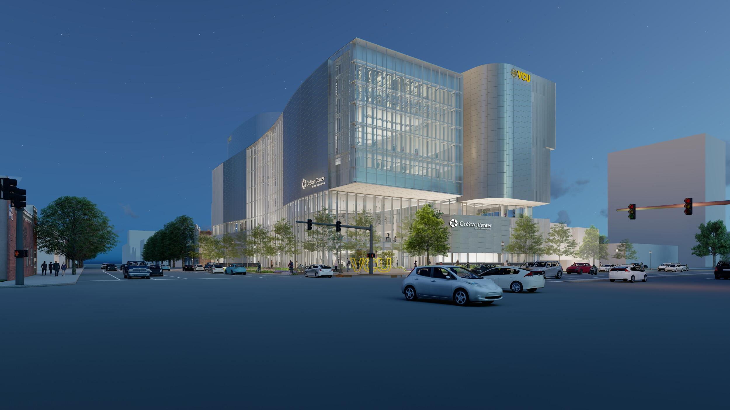 A 3D rendering of a building 