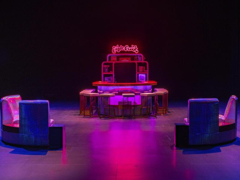 “The New Eagle Creek Saloon,” an installation at The Kitchen by artist Sadie Barnette that reimagines the first Black-owned gay bar in San Francisco. moore's residency is presented in connection to the installation. Photo courtesy of The Kitchen.