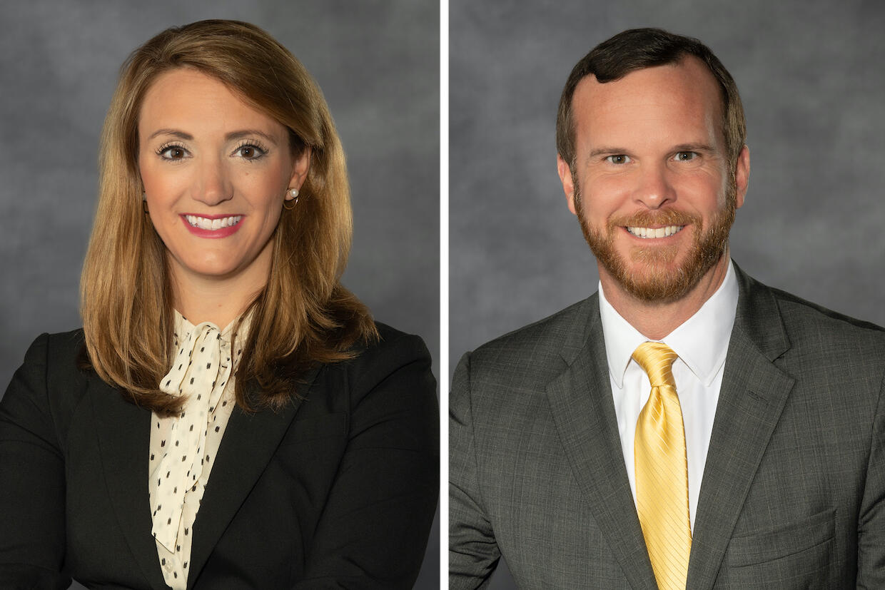 Karah Gunther, left, and Matt Conrad.