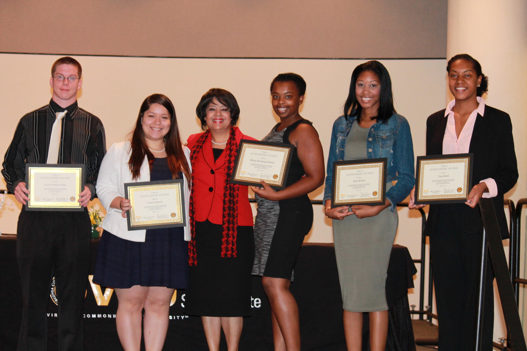 Robert Breckenridge, Tania Valencia, Marquita Aguilar, Ebony-Dominque Moore, Kiera Rohan and Vena Reed.