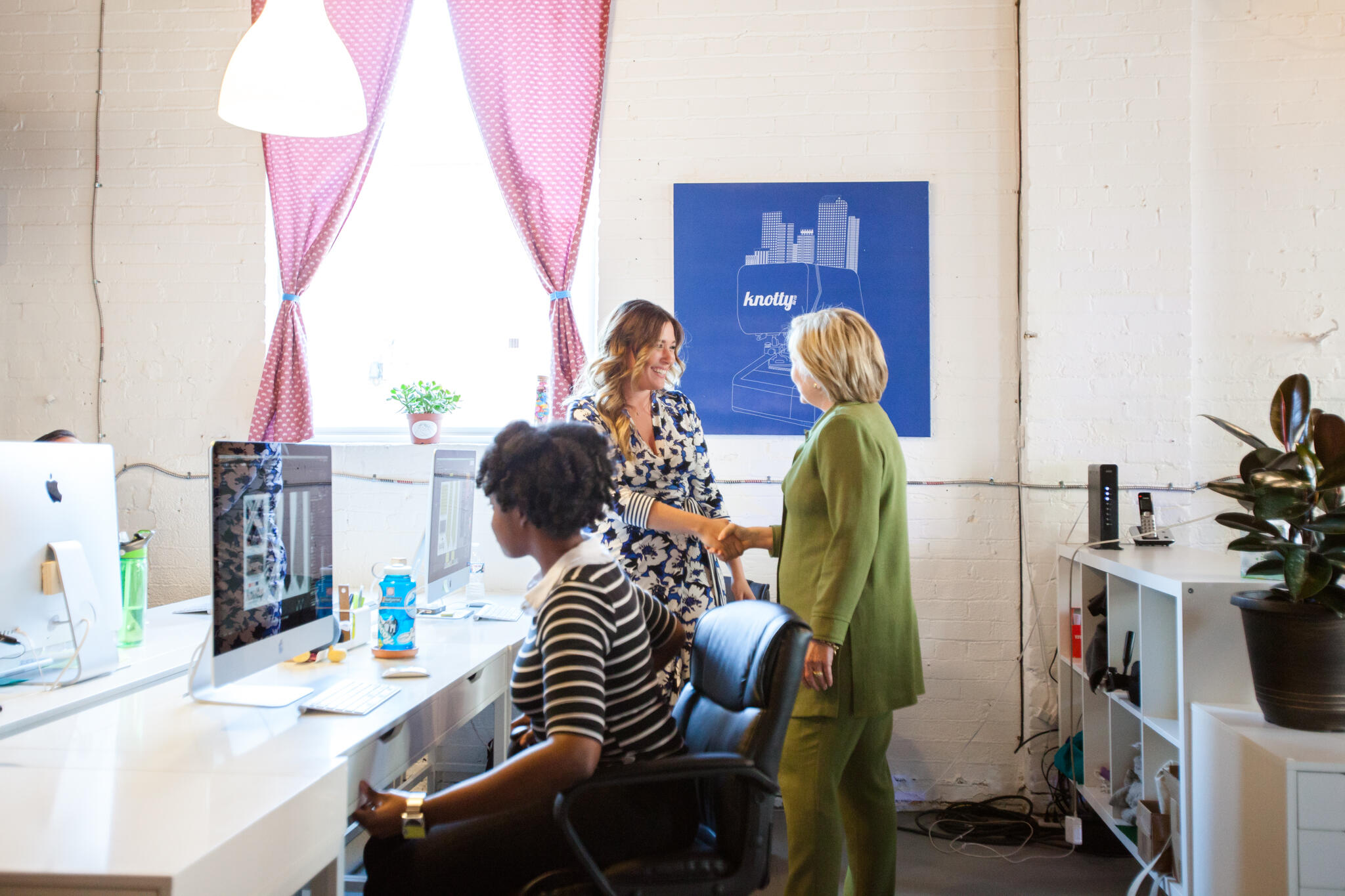 VCU alumna Anna Johnson meets Democratic presidential nominee Hillary Clinton. (courtesy photo)
