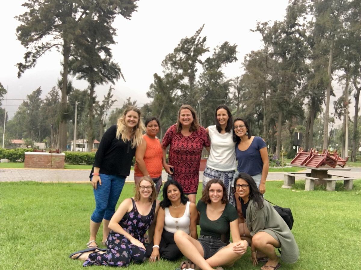 Helen Noble (bottom left) joins the women on the Proyecto Precancer team, another project she worked on trying to lower the incidence of cervical cancer deaths in Amazonian regions of Peru. (Courtesy photo)