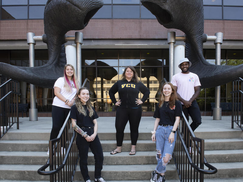 Camp Adventure team.jpeg: Part of the behind-the-scenes team running Camp ADventure this summer. Clockwise from top left: Amy Robertson, Jessica Collins, Shawn Blake, Emily Heer and Natalie Baxter.