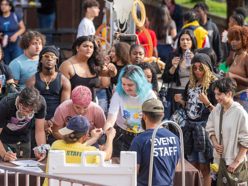 A photo of a crowd of people 