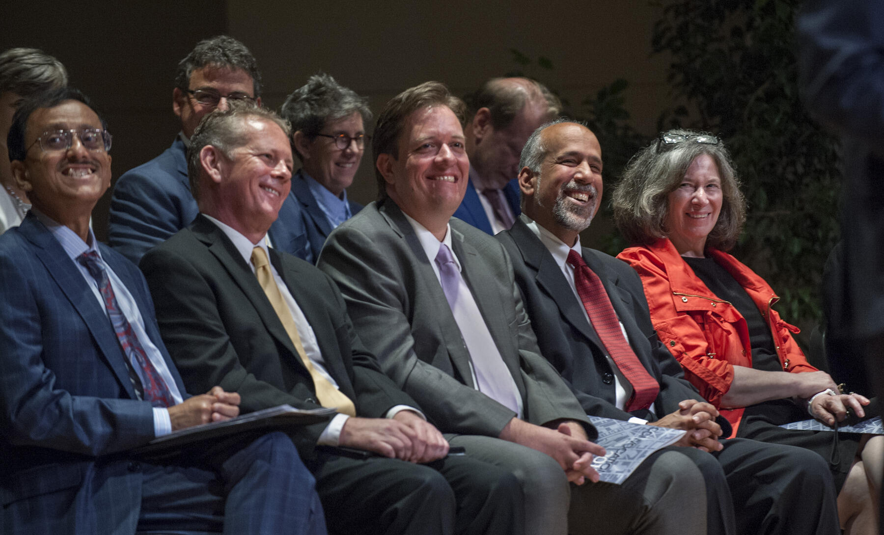 From left: Supriyo Bandyopadhyay, Michael C. Neale, Marcus Messner, Harinder S. Dhindsa and Barbara Boyan.
