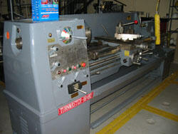 This engine lathe is the largest of the eight pieces of equipment in the gift.

Photos by Mike Frontiero, University News Services