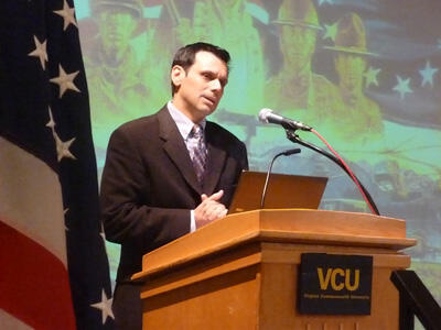 VCU President Michael Rao told participants that VCU is committed to helping military students successfully transition to university life.  VCU’s Office of Military Student Services is moving in a larger location on the third floor of Harris Hall in the spring. Rao said the new location will serve as a hub for military students and their families.