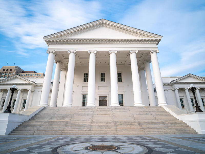 A photo of the Virginia State Capitol building. 