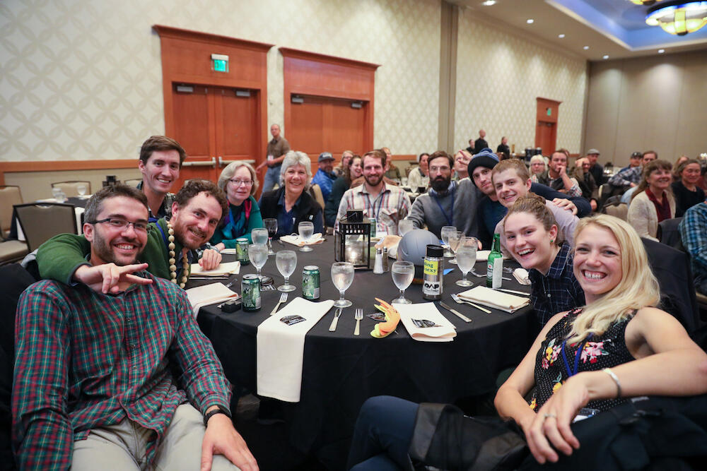 VCU students and faculty at the 2018 River Management Society Symposium in Vancouver, along with Lynn Crump of the Virginia Department of Conservation and Recreation's Scenic Rivers program and a guest instructor for VCU's environmental sciences course on scenic resources. (Photo by Meredith Meeks)