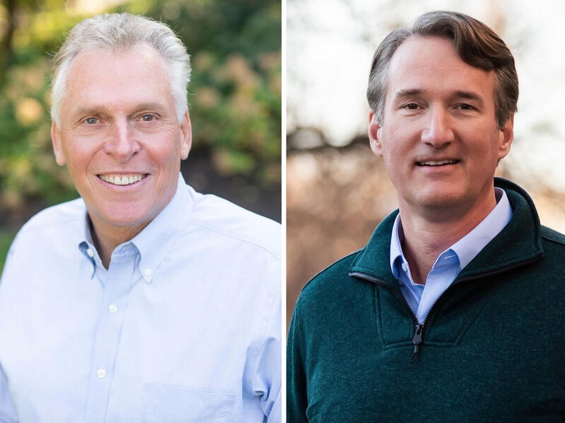 Virginia gubernatorial candidates Terry McAuliffe, left, and Glenn Youngkin.