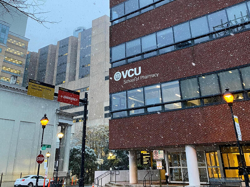 School of Pharmacy in the snow