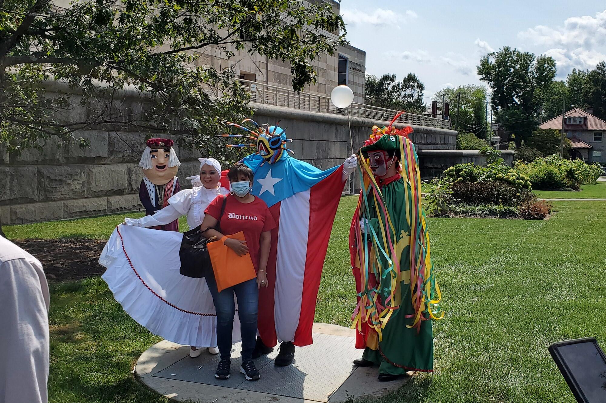 The Salsa Guys and Anita Nadal at an Afro-Latinx Puerto Rican celebration at the Virginia Museum of Fine Arts. 