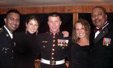 Saif Khan, Sonia Bennett, Michael Kiniry and Morgan and James Chambliss at the 2006 VCU Student Veterans Association Military Ball. Photo by Saif Khan, SVA social chair.